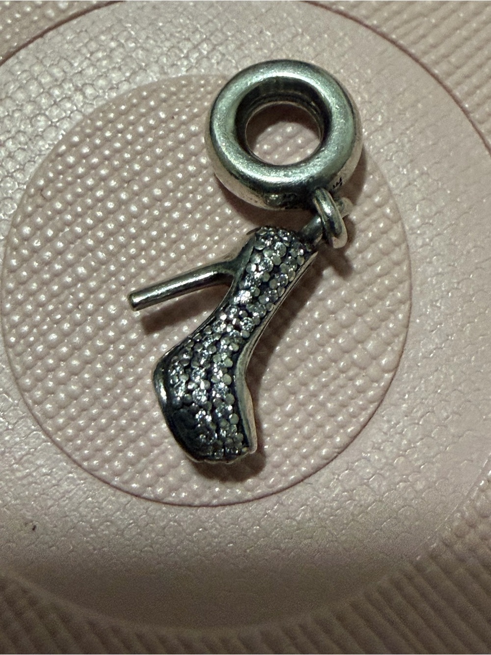 Authentic Pandora Pavé Stiletto Shoe Dangle Charm